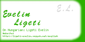 evelin ligeti business card